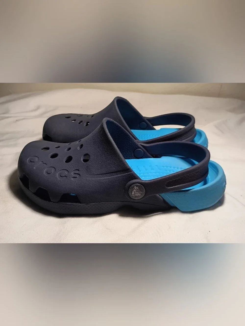 Crocs Kids' Electro Clog Navy / Electric Blue Size J1